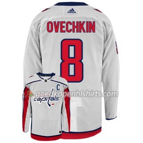 Washington Capitals ALEX OVECHKIN 8 Adidas Wit Authentic Shirt - Mannen